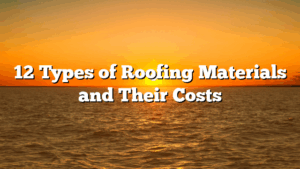 12 Types of Roofing Materials and Their Costs