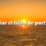 Cambiar el filtro de partículas