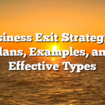 Business Exit Strategies: Plans, Examples, and Effective Types