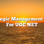 Strategic Management MCQ For UGC NET