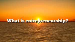 What is entrepreneurship?